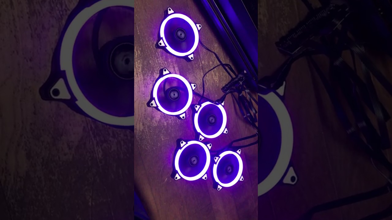 疾風 RGBカラー PC用LEDリング冷却ケースファン 120ｍｍ 【5個セット】